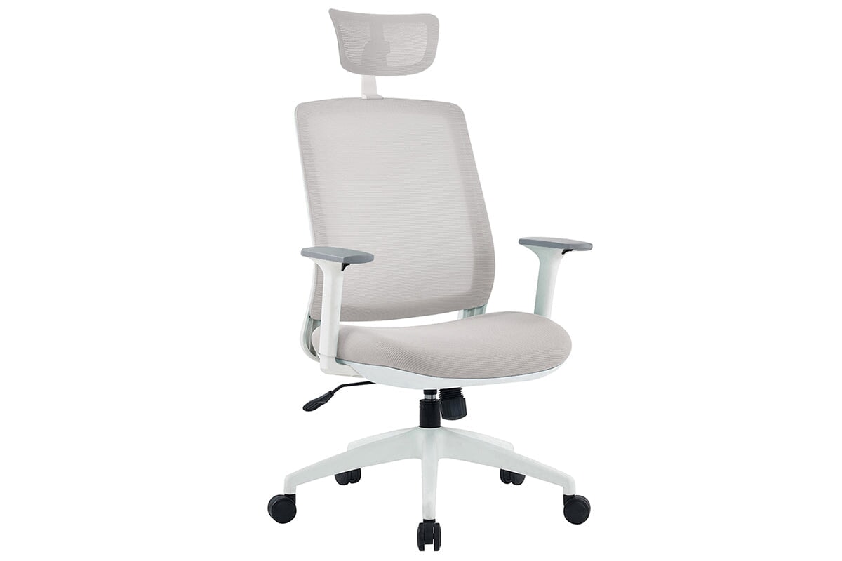 Finch Ergonomic Mesh Chair with Headrest Jasonl light grey height adjustable arms 