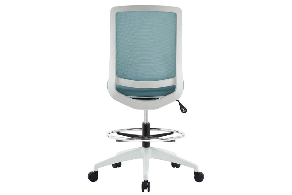 Finch Ergonomic Mesh Drafting Chair-blue height adjustable arms 