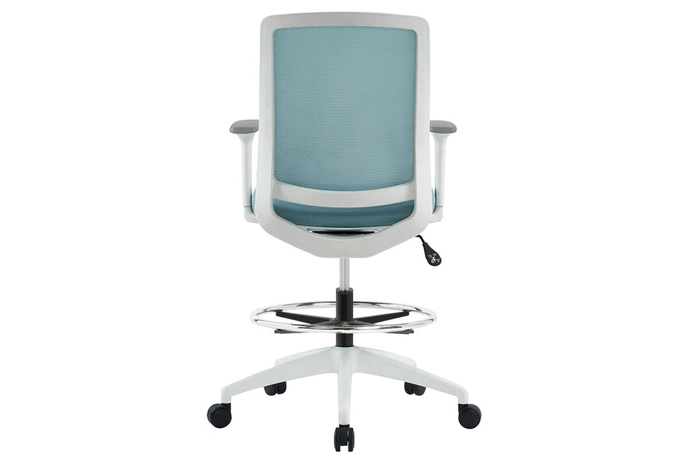 Finch Ergonomic Mesh Drafting Chair-blue height adjustable arms 