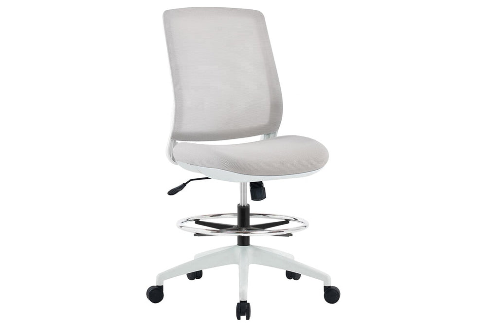 Finch Ergonomic Mesh Drafting Chair-light grey none 