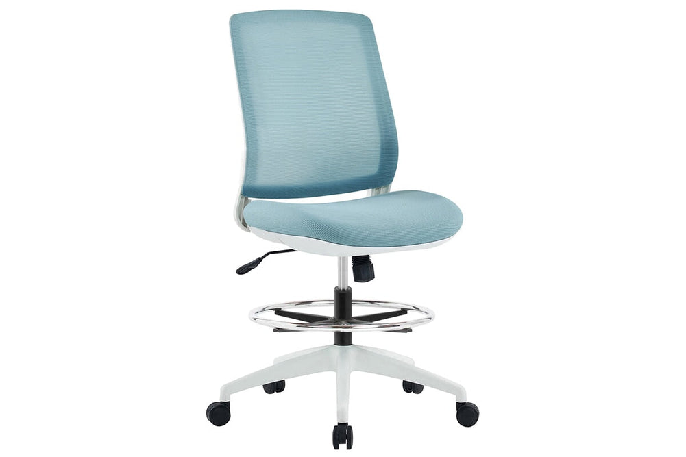 Finch Ergonomic Mesh Drafting Chair-blue none 
