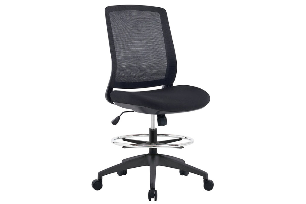 Finch Ergonomic Mesh Drafting Chair-black none 