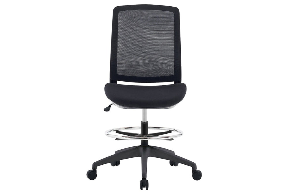 Finch Ergonomic Mesh Drafting Chair-blue height adjustable arms 