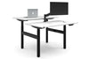 Flexi Height Adjustable 2 Person H-Bench Workstation - Black Frame [1200L x 700W] - Thumbnail 6 