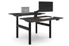 Flexi Height Adjustable 2 Person H-Bench Workstation - Black Frame [1400L x 800W with Cable Scallop] - Thumbnail 13 
