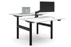 Flexi Height Adjustable 2 Person H-Bench Workstation - Black Frame [1400L x 800W with Cable Scallop] - Thumbnail 6 