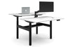 Flexi Height Adjustable 2 Person H-Bench Workstation - Black Frame [1400L x 800W with Cable Scallop] - Thumbnail 7 