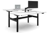 Flexi Height Adjustable 2 Person H-Bench Workstation - Black Frame [1600L x 800W with Cable Scallop] - Thumbnail 7 