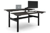 Flexi Height Adjustable 2 Person H-Bench Workstation - Black Frame [1800L x 700W] - Thumbnail 13 