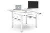 Flexi Height Adjustable 2 Person H-Bench Workstation - White Frame [1200L x 700W] - Thumbnail 6 
