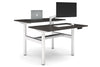 Flexi Height Adjustable 2 Person H-Bench Workstation - White Frame [1200L x 700W] - Thumbnail 13 