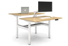 Flexi Height Adjustable 2 Person H-Bench Workstation - White Frame [1400L x 800W with Cable Scallop] - Thumbnail 9 