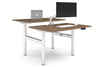 Flexi Height Adjustable 2 Person H-Bench Workstation - White Frame [1400L x 800W with Cable Scallop] - Thumbnail 10 
