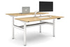 Flexi Height Adjustable 2 Person H-Bench Workstation - White Frame [1600L x 700W] - Thumbnail 9 