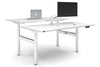 Flexi Height Adjustable 2 Person H-Bench Workstation - White Frame [1600L x 800W with Cable Scallop] - Thumbnail 6 