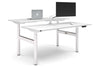 Flexi Height Adjustable 2 Person H-Bench Workstation - White Frame [1800L x 700W] - Thumbnail 6 