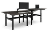 Flexi Height Adjustable 4 Person H-Bench Workstation - Black Frame [1400L x 700W] - Thumbnail 12 