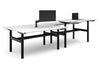Flexi Height Adjustable 4 Person H-Bench Workstation - Black Frame [1600L x 700W] - Thumbnail 10 
