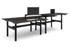 Flexi Height Adjustable 4 Person H-Bench Workstation - Black Frame [1800L x 700W] - Thumbnail 13 