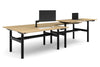 Flexi Height Adjustable 4 Person H-Bench Workstation - Black Frame [1800L x 700W] - Thumbnail 11 