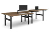 Flexi Height Adjustable 4 Person H-Bench Workstation - Black Frame [1800L x 700W] - Thumbnail 8 