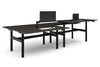 Flexi Height Adjustable 4 Person H-Bench Workstation - Black Frame [1800L x 800W with Cable Scallop] - Thumbnail 13 