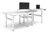 Flexi Height Adjustable 4 Person H-Bench Workstation - White Frame [1200L x 700W] - Thumbnail 6 