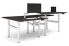 Flexi Height Adjustable 4 Person H-Bench Workstation - White Frame [1200L x 700W] - Thumbnail 9 