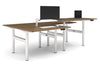 Flexi Height Adjustable 4 Person H-Bench Workstation - White Frame [1200L x 800W with Cable Scallop] - Thumbnail 8 