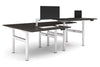 Flexi Height Adjustable 4 Person H-Bench Workstation - White Frame [1200L x 800W with Cable Scallop] - Thumbnail 9 
