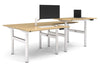 Flexi Height Adjustable 4 Person H-Bench Workstation - White Frame [1400L x 700W] - Thumbnail 7 