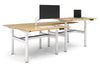 Flexi Height Adjustable 4 Person H-Bench Workstation - White Frame [1400L x 700W] - Thumbnail 10 