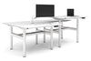 Flexi Height Adjustable 4 Person H-Bench Workstation - White Frame [1400L x 700W] - Thumbnail 13 