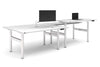 Flexi Height Adjustable 4 Person H-Bench Workstation - White Frame [1800L x 700W] - Thumbnail 6 