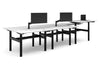 Flexi Height Adjustable 6 Person H-Bench Workstation - Black Frame [1200L x 700W] - Thumbnail 15 