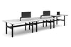 Flexi Height Adjustable 6 Person H-Bench Workstation - Black Frame [1600L x 700W] - Thumbnail 10 