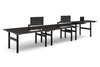 Flexi Height Adjustable 6 Person H-Bench Workstation - Black Frame [1600L x 700W] - Thumbnail 20 