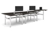 Flexi Height Adjustable 6 Person H-Bench Workstation - White Frame [1200L x 700W] - Thumbnail 13 