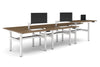 Flexi Height Adjustable 6 Person H-Bench Workstation - White Frame [1400L x 700W] - Thumbnail 19 