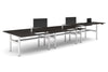 Flexi Height Adjustable 6 Person H-Bench Workstation - White Frame [1800L x 800W with Cable Scallop] - Thumbnail 13 