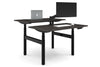 Flexi Premium Height Adjustable 2 Person H-Bench Workstation - Black Frame [1200L x 700W] - Thumbnail 8 