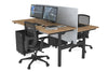 Flexi Premium Height Adjustable 2 Person H-Bench Workstation - Black Frame [1200L x 700W] - Thumbnail 44 