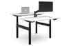 Flexi Premium Height Adjustable 2 Person H-Bench Workstation - Black Frame [1400L x 700W] - Thumbnail 4 