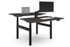 Flexi Premium Height Adjustable 2 Person H-Bench Workstation - Black Frame [1400L x 800W with Cable Scallop] - Thumbnail 8 