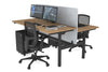 Flexi Premium Height Adjustable 2 Person H-Bench Workstation - Black Frame [1600L x 700W] - Thumbnail 46 