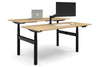 Flexi Premium Height Adjustable 2 Person H-Bench Workstation - Black Frame [1600L x 700W] - Thumbnail 6 