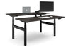 Flexi Premium Height Adjustable 2 Person H-Bench Workstation - Black Frame [1600L x 700W] - Thumbnail 8 