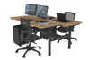 Flexi Premium Height Adjustable 2 Person H-Bench Workstation - Black Frame [1800L x 700W] - Thumbnail 46 