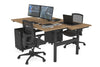 Flexi Premium Height Adjustable 2 Person H-Bench Workstation - Black Frame [1800L x 700W] - Thumbnail 44 