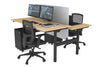 Flexi Premium Height Adjustable 2 Person H-Bench Workstation - Black Frame [1800L x 700W] - Thumbnail 25 